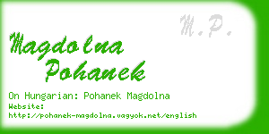 magdolna pohanek business card